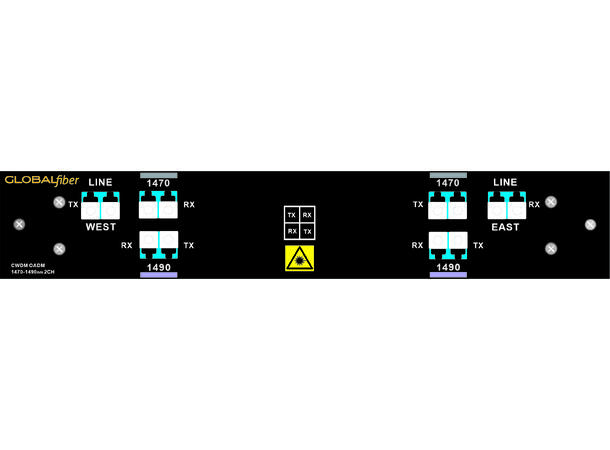 GLOBALfiber 2 ch. CWDM OADM C47 & C49 east+west LC LGX 