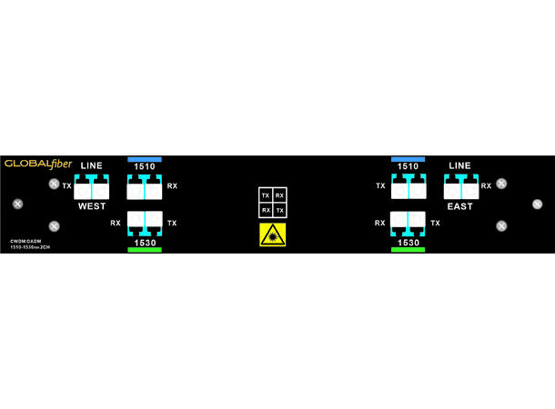 GLOBALfiber 2 ch. CWDM OADM C51 & C53 east+west LC LGX 