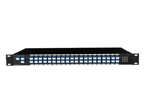 GLOBALfiber 40ch DWDM Mux+Demux, 19" 1RU C21-C60 100GHz+1310nm+Mon port LC 
