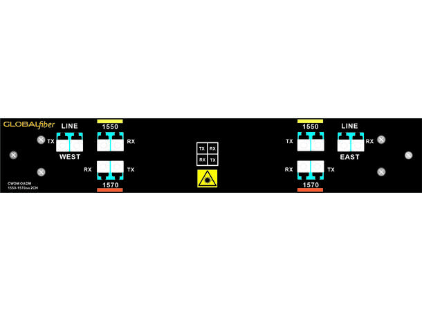 GLOBALfiber 2 ch. CWDM OADM C55 & C57 east+west LC LGX 