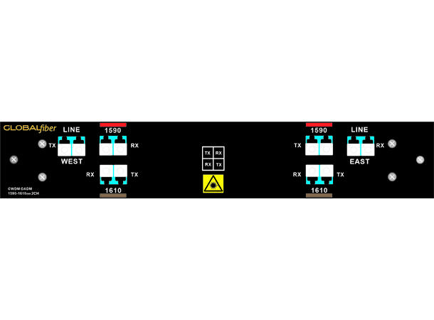 GLOBALfiber 2 ch. CWDM OADM C59 & C61 east+west LC LGX 