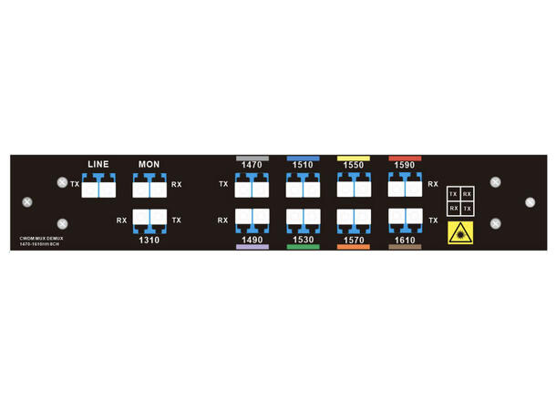 GLOBALfiber 8+1 CWDM Mux/Demux, LGX C47-C61+1310nm, Monitor port, LC 