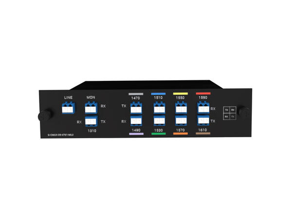 GLOBALfiber 8+1 CWDM Mux/Demux, LGX C47-C61+1310nm, Monitor port, LC 