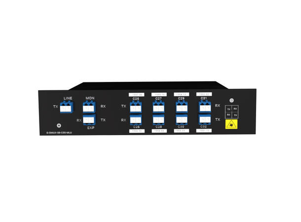 GLOBALfiber 8 ch. DWDM Mux+Demux for C55 C25-C32 100GHz EXP+Mon port LC LGX 