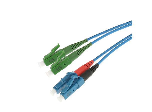 Fiberpatch OS2 9/125 LC/APC-LC Halogenfri Duplex APC G657A2 Blue 