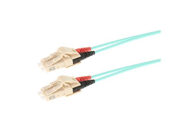 ECS Fiberpatch OM3 50/125 LC-LC Halogenfri Duplex Farge: Aqua-Blue 