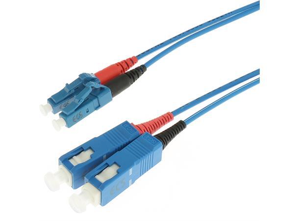 Fiberpatch OS2 9/125 LC-SC Blue Halogenfri Duplex G657A2 