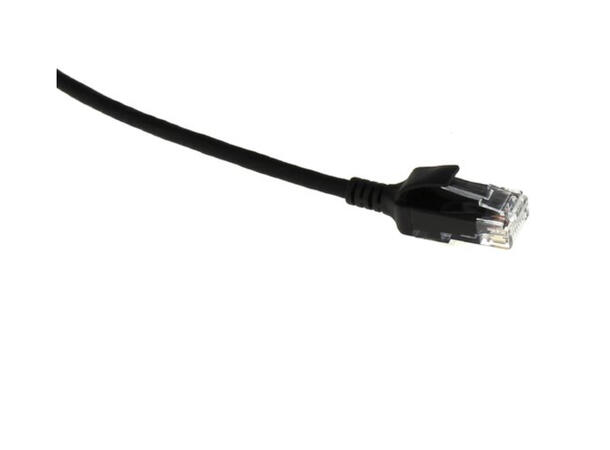 ECS Slim patch C6 U/UTP Black AWG28 LSZH Uskjermet 