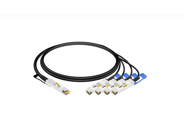 QSFP-DD 400G to 4x100G QSFP56 Twinax Passive Breakout DAC 