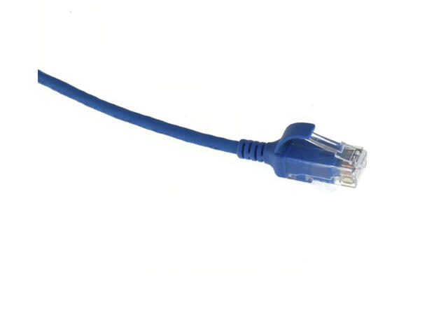 ECS Slim patch C6 U/UTP Blue AWG28 LSZH Uskjermet 