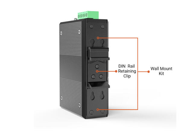 Industrial Managed Media Conv -40 to 75C 1×10/100/1000Base-TX RJ45+1x1G SFP port 