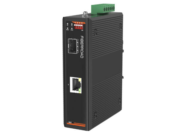 Industrial Managed Media Conv -40 to 75C 1×10/100/1000Base-TX RJ45+1x1G SFP port 