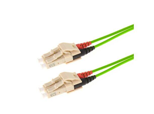 Fiberpatch OM5 50/125 LC-LC Duplex, Halogenfri, 2x2mm, Lime Green 