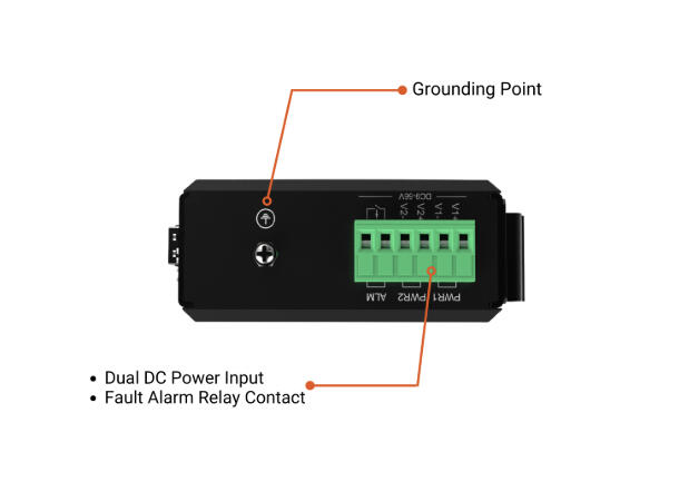 Industrial Media Converter -40 to 75C 2×10/100/1000Base-TX RJ45+1x1G SFP port 