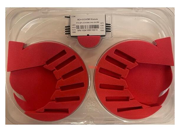 GLOBALfiber Compact 8ch. CWDMl Mux/Demux C27-C43 for splice tray 250µm pigtails 