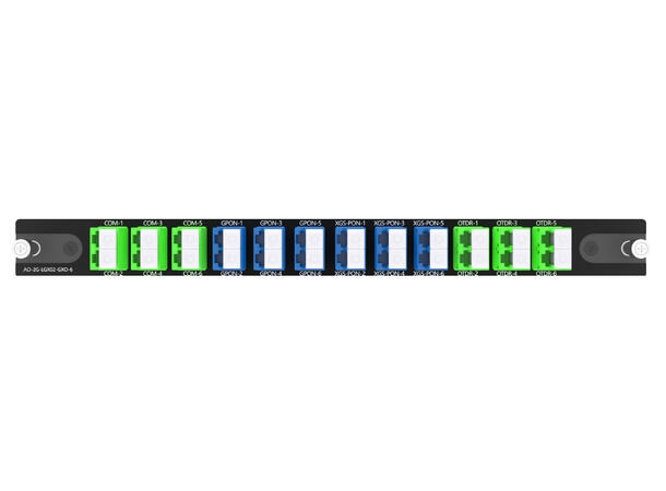 GF 6 x 3CH CEx  WDM GPON XGS-PON LC/UPC OTDR SC/APC Plug-in LGX Box 