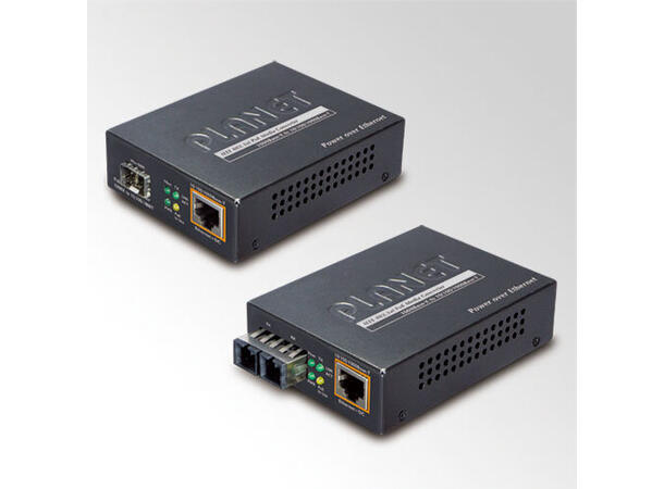 Planet Media Converter 10/100/1000 - SFP 10/100/1000B/T, IEEE802.3at PoE 30W 