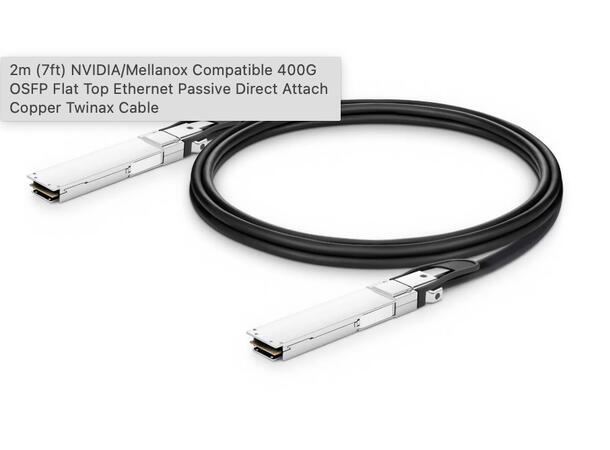 OSFP 400G Flat Top Passive Direct Attach Copper Twinax DAC Cable 