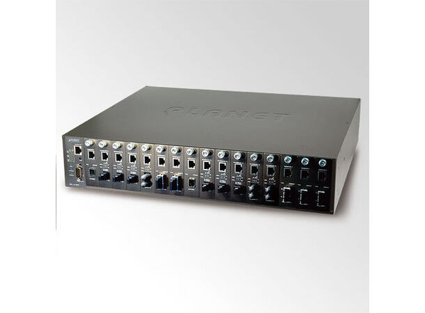 Planet Media Converter Chassis 16 Slot 16-Slot Converter Chassis AC Power 