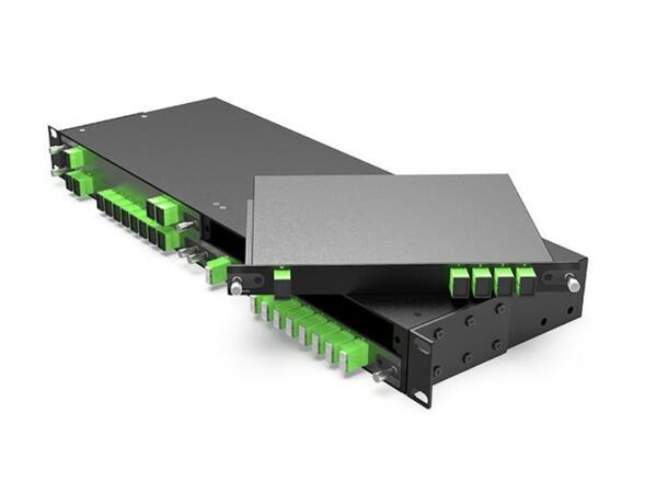 GLOBALfiber 2x4 PLC Splitter SC/APC Plug-in LGX4 Module 215*150*20mm 