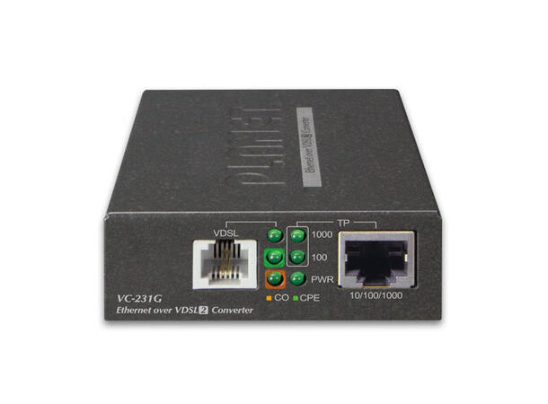 Planet Media Converter Eth. PoE+ - VDSL2 10/100/1000B-T w/G.vectoring 150/150Mbps 