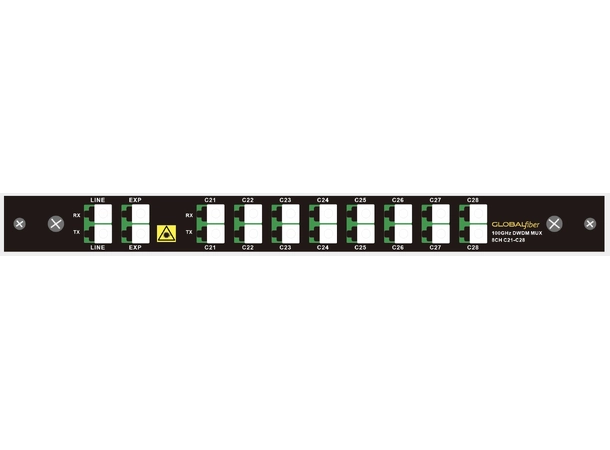 GF DWDM Mux/Demux 8CH C55 (CH21-CH28) With EXP Dual fiber 100GHz LC/APC LGX4 