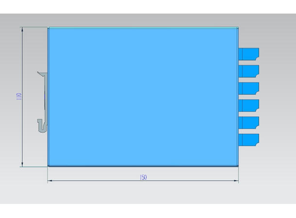 GLOBALfiber 2 ch. CWDM OADM LC/UPC C59 & C61 east+west DIN Mounitng Box 