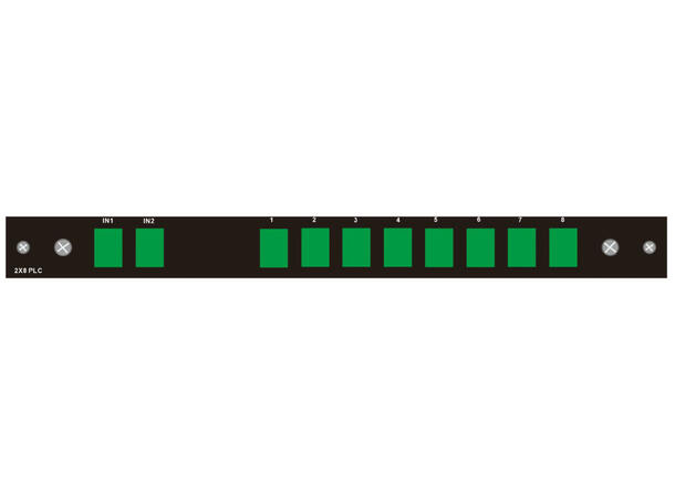 GLOBALfiber 2x8 PLC Splitter SC/APC Plug-in LGX Module 215*150*20mm 