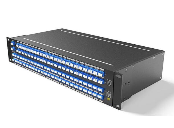 GLOBALfiber 96ch DWDM Mux+Demux, 19" 2RU C14-C61 50GHz+1310nm+MON port LC 