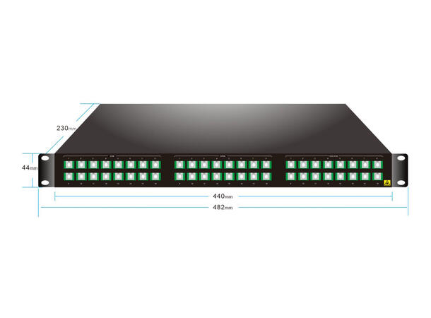 GF 16 x 2CH CEx WDM GPON XGS-PON 1U-19" SC/APC 