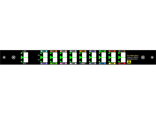 GLOBALfiber 9ch CWDM BiDi Mux/Demux B 1270-1610nm LC/APC LGX4 440*160*44mm 