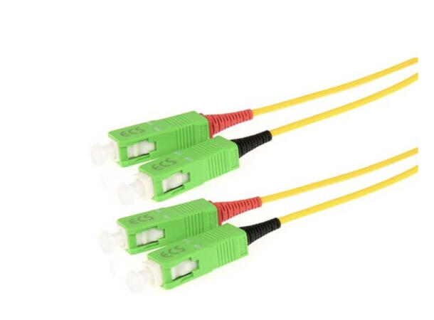 Fiberpatch SC/APC-SC/APC (9/125) Fibersnor Halogenfri, Duplex - SM APC 