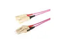 ECS Fiberpatch OM4 50/125 LC-SC Halogenfri Duplex Farge: Erika Violet