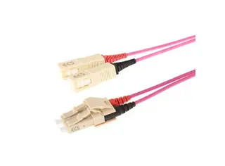 ECS Fiberpatch OM4 50/125 LC-SC Halogenfri Duplex Farge: Erika Violet