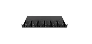 12Slots-1UR Mini Media Converter Chassis Dual AC 220V power, 60W